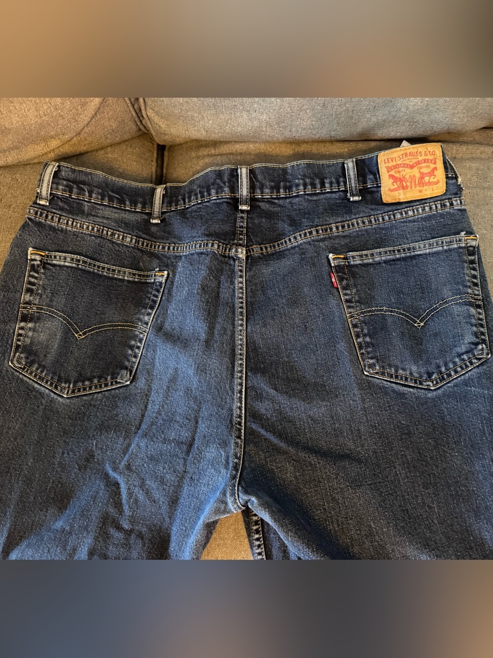 48x30 Levi's Men's Indigo Blue Relaxed Fit Denim Jeans